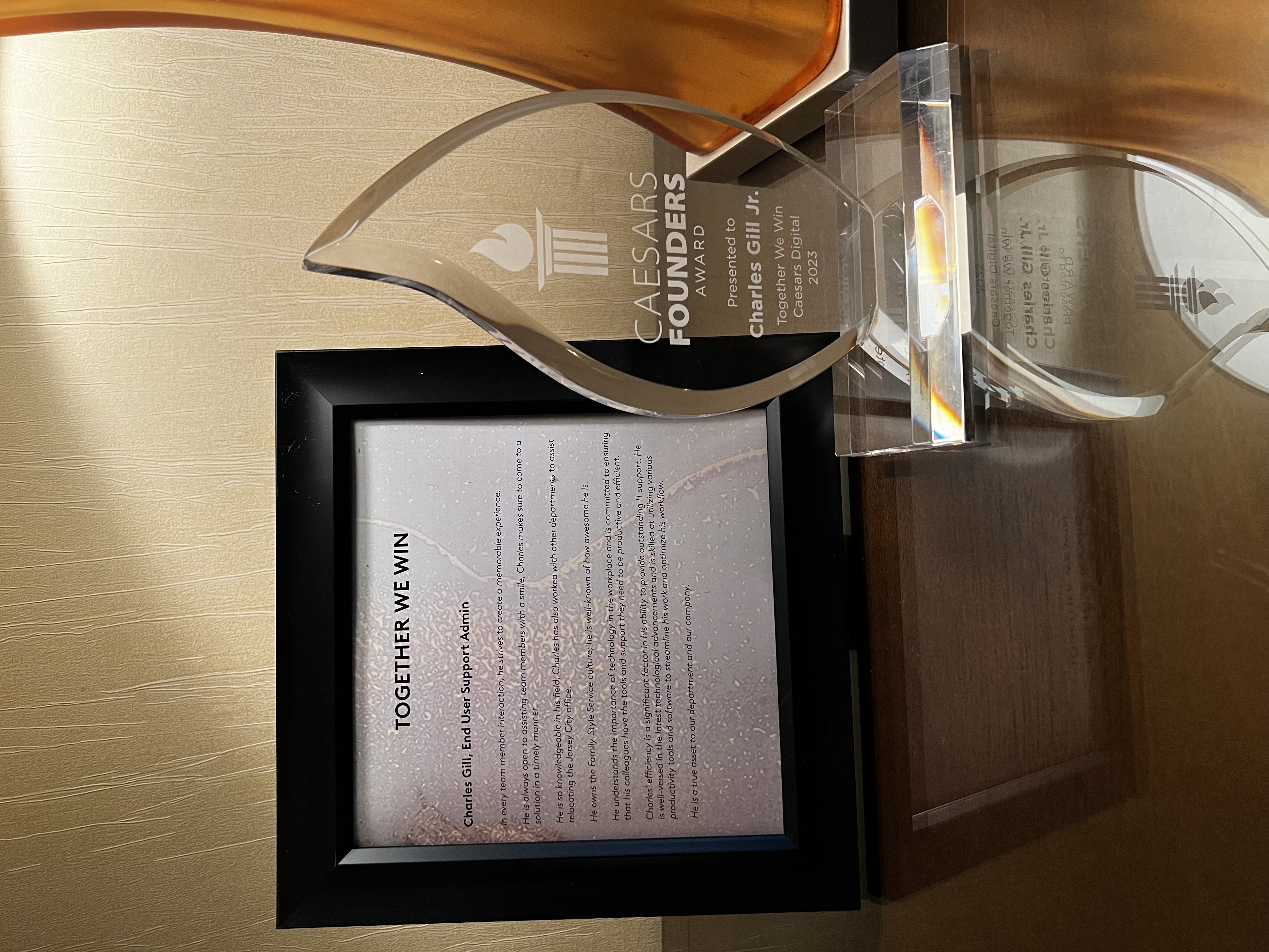 Caesars Entertainment Founders Award